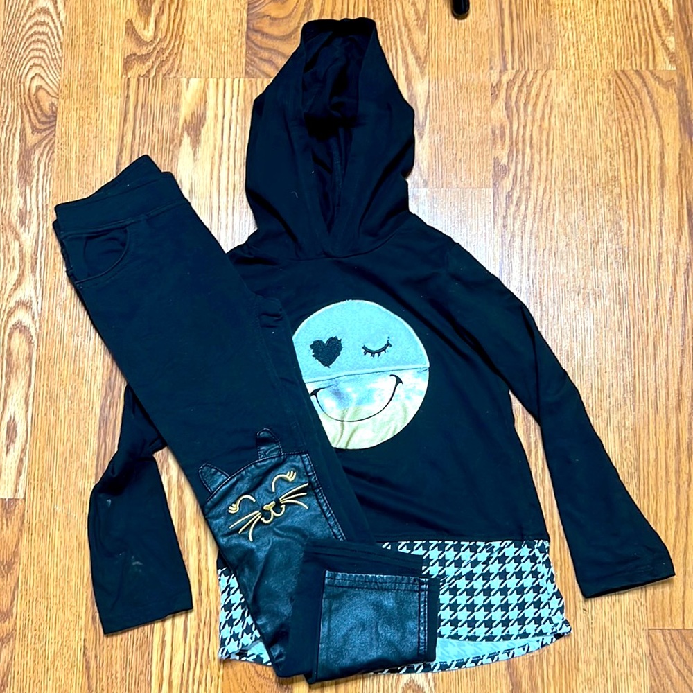 Black and White 5T Hoodie and Pants